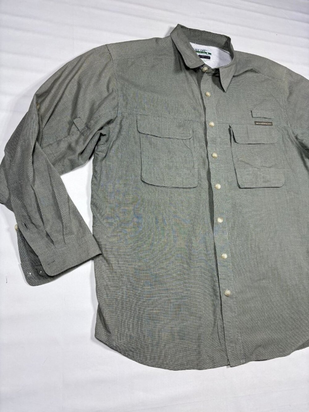 ExOfficio Buzz Off Insect Shield Repellent Green Long SleeveButton Shirt Mens XL - Picture 3 of 9